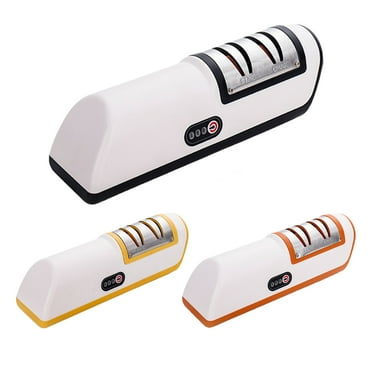 Hzsb Electric Cutter Sharpener Rechargeable 2 Stages Safety Design Scissor Sharpener for Kitchen Fast Efficient Blade Sharpening Tool