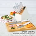 thumbnail image 2 of KitchenAid 14-Piece Slim Knife Block Set with Sharpener, High-Carbon Stainless Steel, White, 2 of 9
