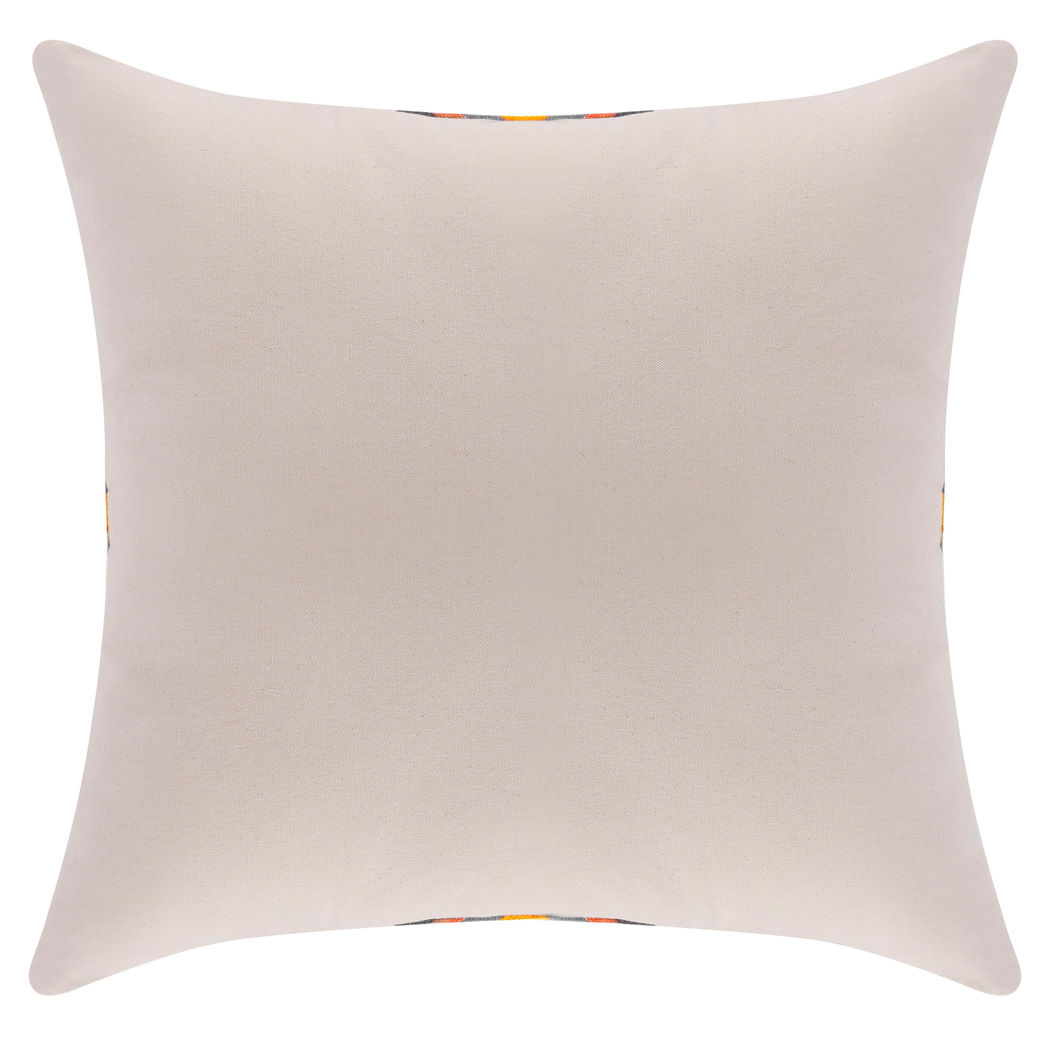 Harlow Hill 20" x 20" Rust/Off-White Geometric Cotton Adult Decorative Throw Pillow Cover