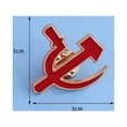 thumbnail image 3 of Broche Esmaltado CCCP URSS Símbolo Unión Soviética Pines Solapa (martillo Hoz), 3 of 6