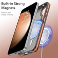 thumbnail image 3 of Case for Samsung Galaxy S24 Plus Magnetic [Compatible with Magsafe], Translucent Matte Back Phone Case for Samsung S24 Plus, Anti-Slip Shockproof Military Grade Drop Protection Cover- Orange, 3 of 7
