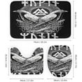 thumbnail image 3 of 4PCS Norse Viking Shower Curtain Set, Celtic Pagan Bathroom Art Decor, Waterproof Shower Curtain, Non-Slip Rugs, Toilet Lid Cover and Bath Mat (Color : Thor's Hammer B, Size : 183 x 183CM), 3 of 8