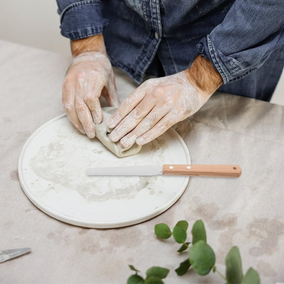 LABELEPH Pottery Carving Tool Set for Clay Ceramics with Wooden Handle, Multi-Color Sculpture Spatula, 11.6x0.8x0.4in