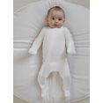 thumbnail image 6 of BemeyourBBs Baby Christmas Footie Romper Zip Front Embroidered Infant Jumpsuit, 6 of 9