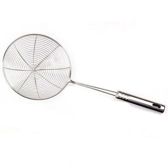 Farfi Stainless Steel Soup Food Ladle Spoon Colander Strainer Kitchen Cooking Filter (Silver)