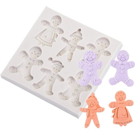 

Christmas Gingerbread Man Silicone Mold Fondant Cake Mold Cake Decoration Tools Cupcake Topper Decor Kitchen Baking Tools Chocolate Candy Cake Decorating
