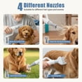 thumbnail image 4 of EDX Dog Blower Pet Hair Dryer with Adjustable Wind Speed & Heater Temperature, High Velocity Large Dog Hair Grooming Blower, 4 Nozzles, 6.5ft Cord for Dog Hair Force Blower, White, 4 of 7