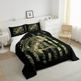 thumbnail image 6 of Bass Fish Camouflage Comforter Set Full Pike Fish Camo Bedding Set for Women Men Room Farmhouse Fishing Decor Comforter Fishman Wild Quilt Set Down Comforter Green Black Full Size, 6 of 6