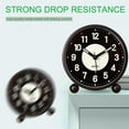 thumbnail image 4 of Reloj Despertador Luminoso de 4 Pulgadas Redondo Silencioso AnalóGico Reloj de Mesa Sin Tictac Funciona con Pilas con Alarma Fuerte para Dormitorio, 4 of 5