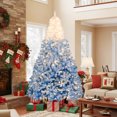 thumbnail image 4 of Gymax 8 FT Artificial Christmas Tree Hinged Snow Flocked Xmas Tree w/ 1774 Branch Tips, 4 of 10