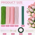 thumbnail image 2 of Yucurem 400 Pieces Pipe Cleaners Flower Set, Chenille Stems, Pipe Cleaner Craft Supplies Bulk Fluffy Fuzzy Sticks for DIY Art Projects Creative Gift Party Decorations, 2 of 7
