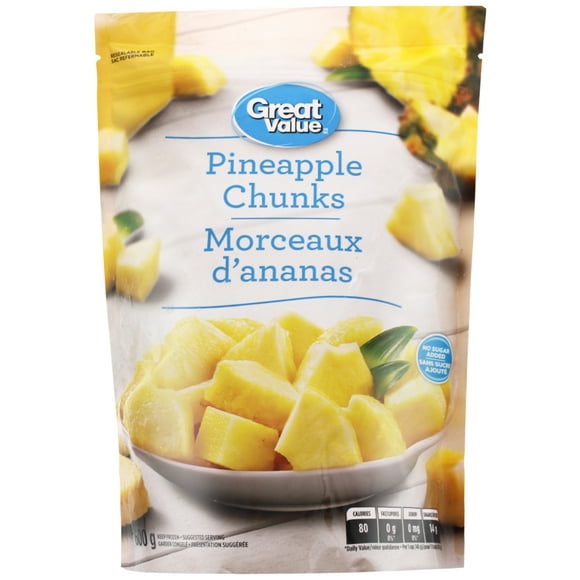 Great Value Pineapple Chunks, 600 g