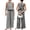 black, variant on Gingham Two Piece Set Women Ruffle Summer Peplum Plaid Tank Tops and Wide Leg Pants Matching Lounge Sets for Daily Wear Beach