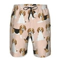 thumbnail image 4 of Disketp Men'S Swim Trunks Hawaiian Breathable Surf Beach Swimsuits Mesh Lining Beach Shorts With Pockets-Beagle Dog On Brown, 4 of 9