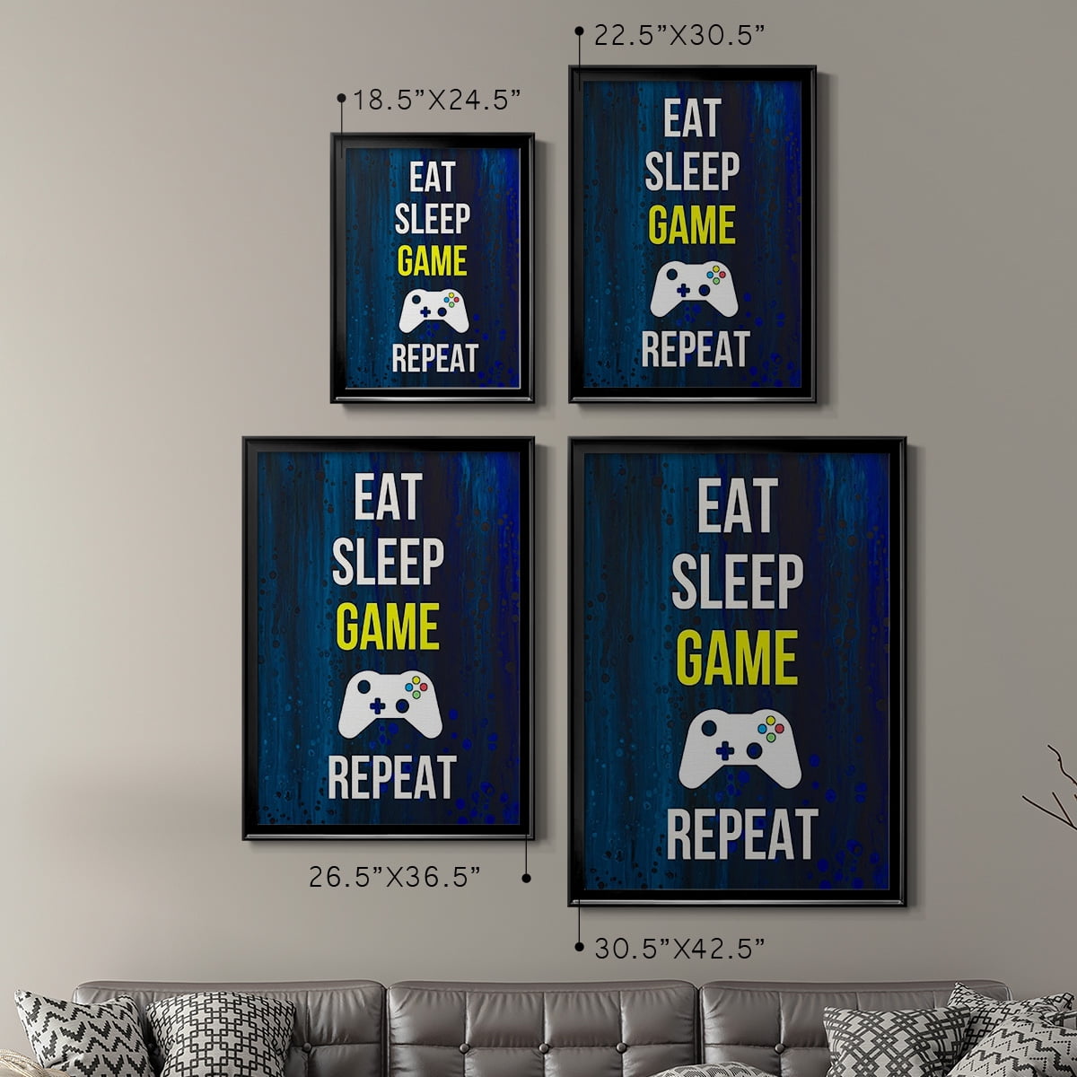 Gamer at Play V Premium Framed Print, in Gold, Black, or Silver - Ready to Hang