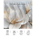 thumbnail image 7 of Magnolia Flower Bed Skirt California King Size 16" Drop Retro Flowers Modern Abstract Ruffled Wrap Around Bed Skirts Adjustable Elastic Bedskirt Dust Ruffle for California King Size Bed, 7 of 7