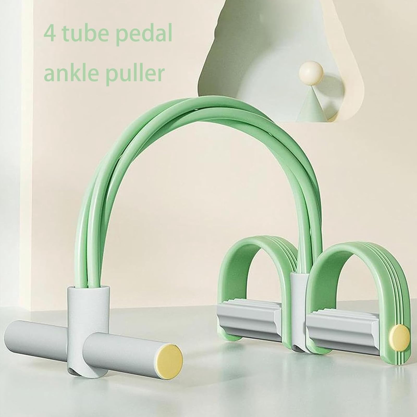 Upper Belly Resistance Band, Foot Pedal Resistance Band, 6-Tube Elastic Yoga Pedal Puller, Multi-Function Yoga Elastic Pull Rope for Abdominal, Waist & Leg Slimming
