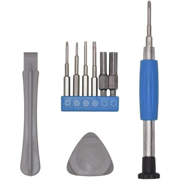 Gamebit Screwdriver Set 4.5mm 3.8mm and Triwing Security Bits 10 in 1 for Nintendo Switch N64 NES SNES Gamecube Gameboy and Game Cartridges