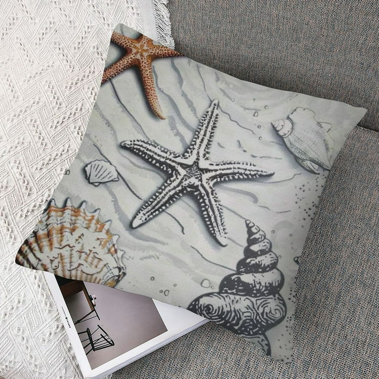 Ocean Lighthouse Throw Pillow Cover - 20x20 Inch Decorative Cushion Case, Polyester, Hidden Zipper - For Sofa, Bed, Home Decor