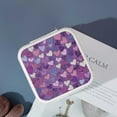 thumbnail image 4 of Pratyus Hearts Purple Jigsaw Puzzle Jewelry Box for Necklaces, Rings, Earrings - Bridesmaid and Travel Essential White, 4 of 5