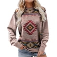 thumbnail image 2 of Puntoco moda mujer cuello redondo manga larga camiseta otoño estampado blusa suelta tops sudadera Puntoco Puntoco-4838, 2 of 8
