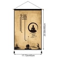thumbnail image 3 of Jiibva Chinese Scroll Painting Zen Wall Hanging Painting Retro Wall Decoration for Living Room Bedroom Office Home Accessory, 3 of 7