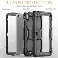 thumbnail image 4 of FJLBDE Case for iPad (A16) 11th Gen 2025/ iPad 10th Gen 10.9 Inch 2022, Rugged Shockproof Tablet Cases Cover with Kickstand Shoulder Strap, Black, 4 of 7