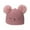 Pink, variant on Kids Christmas Sweater Hat Toddler Christmas Pom Pom Hat Children's Knit Hat Woolen Hat Winter Double Hairball Woolen Hat Pullover Hat Girl Children's Cartoon Knit Hat Cute Bear