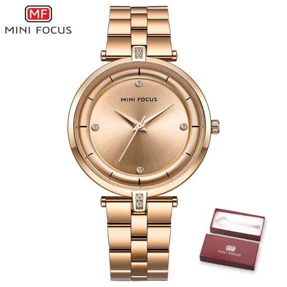 MINIFOCUS Brand Luxury Fashion Ladies Watches Women Quartz Lady Wrist Watch Clock Woman Womens Wristwatch Relogio Feminino Blue