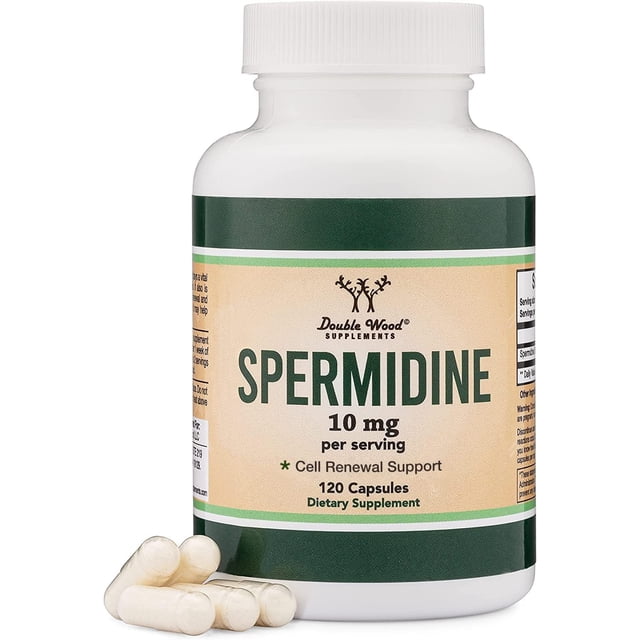 Double Wood Spermidine | 10 Mg Per Serving | 60 Servings | 120 Capsules