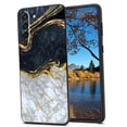 thumbnail image 1 of Compatible with Samsung Galaxy S21+ Plus Phone Case, White-Golden-Marble-109-jpg-0-2 Case Men Women, Flexible Silicone Shockproof Case for Samsung Galaxy S21+ Plus, 1 of 1