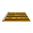 thumbnail image 2 of Ahgly Company Machine Washable Indoor Rectangle Abstract Yellow Contemporary Area Rugs, 8' x 12', 2 of 4