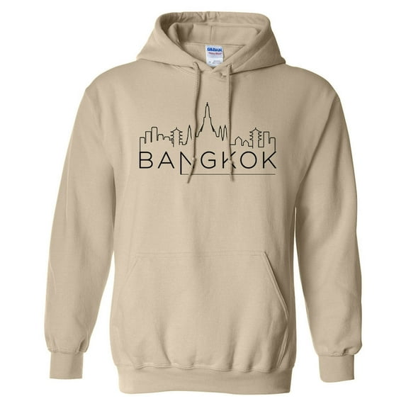 Skyline Bangkok Hoodie Sweatshirt Unisex 3X-Large Sand