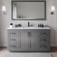 thumbnail image 2 of Wyndham Collection Miranda 66" Metal & Wood Single Bathroom Vanity in Gray/Black, 2 of 6
