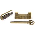 thumbnail image 5 of Mini Size Vintage Antique Style Carved Bird Flower Leaf Padlock Lock with Key for Jewelry Box Drawer, 5 of 5