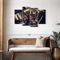 thumbnail image 3 of Elephant Stock Vintage Motorcycle Engine Wall Art - Horizontal Multi Panel Canvas - Living Room Wall Decor - Transportation Multi Panel - Black And Brown Decor - 43" x 27", 3 of 8