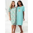 thumbnail image 4 of Dreams & Co. Plus Size 2-Pack Short-Sleeve Sleepshirt, 4 of 5