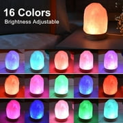 FANHAO Himalayan Salt Lamp 16 Colors, LED Night Light, USB Remote Control, 5-6 inch Height, Decor