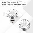 thumbnail image 4 of Uxcell KSD301 Thermostat Temperature Switch Ceramic Material 4 Pcs 210°C/410°F, 4 of 4