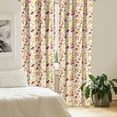 thumbnail image 2 of Ambesonne Ice Cream Curtains, Summer Desserts Popsicles, Pair of 28"x84", Pastel Yellow Soft Pink, 2 of 5