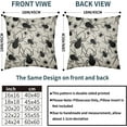 thumbnail image 4 of Cream Halloween Pillow Covers 16x16 Set of 2 Black Spider Print Outdoor Decorative Throw Pillows Holiday Scary Themed Farmhouse Pillowcases Linen Cushion Case Decor for Home Sofa Couch Bed, 4 of 6