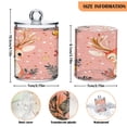 thumbnail image 3 of Clear Storage Jar 2.75x 4.13 Inches One Sizex2 Cotton Swabs Cans Translucent Plasticental Floss Cans Cotton Pads Cans Bathroom Canisters Pink Christmas Deer, 3 of 7