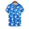 thumbnail image 2 of guisaled Valentine's Day Hawaiian Shirt For Men Relaxed Fit Short Sleeve Button Down Shirts Cute Heart Print Vacation Dating Tops Valentines Day s, 2 of 4