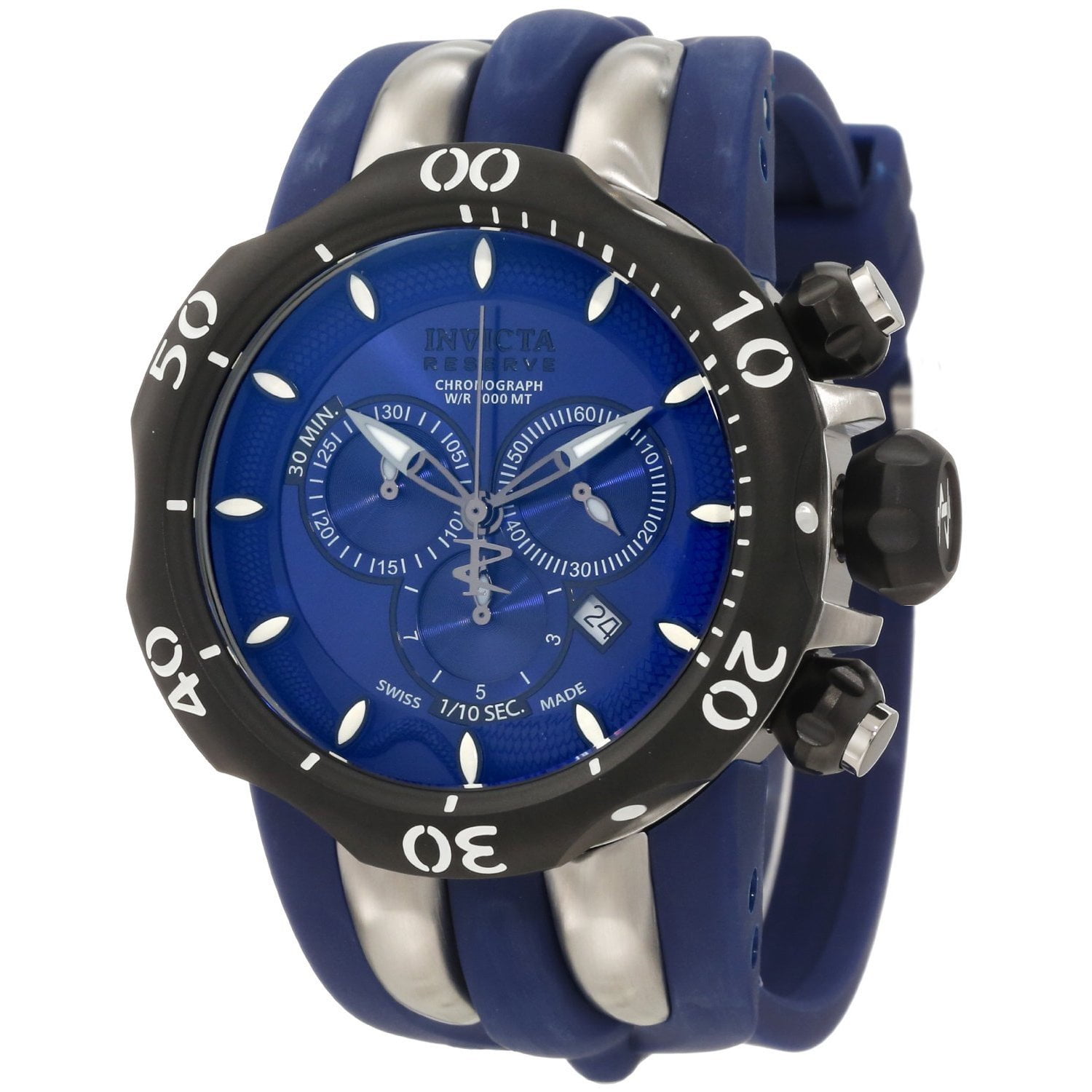 Invicta Invicta Men's 10836 Reserve Venom Blue Dial Blue Rubber Strap