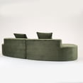 thumbnail image 2 of Resenkos Compressed Sofa, Double Crescent Sofa, Luxurious Corduroy Fabric, High-Density Pure Sponge, Ergonomic Design, Smoke Green, 2 of 10