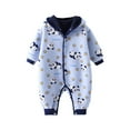 thumbnail image 1 of Birdeem Clothes, Spring and Fall Velvet Jumpsuit, Hooded, Reversible, Outdoor Crawling Clothes, 1 of 1