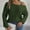 Green, variant on Women's Sweater Fashion Metal Buckle Strap Cold Shoulder Long Sleeves Knit Sweaters Pullover Knitwear Tops Crewneck Sweater Women Pink S