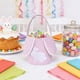 thumbnail image 1 of Cesta de conejo de Pascua | Bolsa de almacenamiento de caramelos de pana - Adorno festivo, decoración con huevo • Multicolor Rojo, Gris, Rosa, Azul, Púrpura, Verde | 9x9x1,8 pulgadas Gran Capacidad, 1 of 6