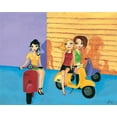thumbnail image 2 of Hedy 18x15 Black Ornate Wood Framed with Double Matting Museum Art Print Titled - Scooter fun II, 2 of 4