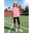 thumbnail image 5 of GYRATEDREAM Girls Clothes Leopard Patchwork Sweatshirt Elastic Waist Sweatpants with Pockets 2PCs Girls' Clothing Sets 6-14T, 5 of 9